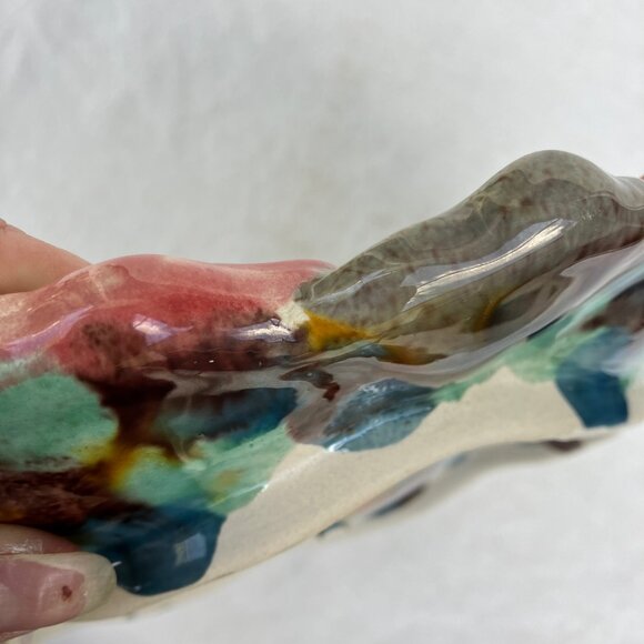 Fives Lille French Majolica 6 Well Oyster Plate - Picture 15 of 16